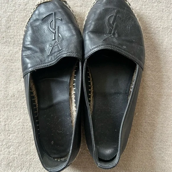 YSL Black Espadrille Flats - Picture 2 of 7